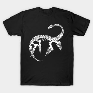 Terra Fossil Plesiosaur Dinosaur White T-Shirt